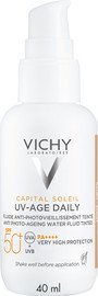 VICHY קפיטל סוליי אנטי אייג' תחליב SPF50 עם גוון 40 מ"ל