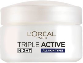 L'OREAL PARIS TRIPLE ACTIVE קרם לילה עם הפעולה המשולשת לכל סוגי העור 50 מ"ל