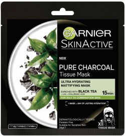 GARNIER PURE CHARCOAL מסכת פחם תה 28 מ"ל