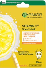 GARNIER TISSUE MASK מסכת ויטמין C 28 גרם