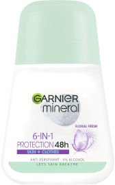 GARNIER דאודורנט רול און פרוטקשן 6 פלורל 50 מ"ל
