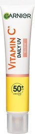 GARNIER SKIN ACTIVE תחליב לחות והגנה ליום UV עם ויטמין C גלואו 40 מ"ל