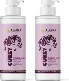 Almira זוג - שמפו תלתלים מועשר בקרטין ושמן רוזמרין 500 מ"ל 1000 מ"ל