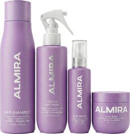 Almira מארז השיקום המושלם שמפו , מסכה , מסכה ללא שטיפה וסרום ללא מלחים 1275 מ"ל